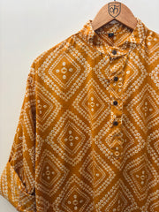 Golden Hues of Bikaner: Sanganeri Bandhani Print Kurta