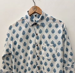 Elegant Elephant Print Cotton Short Kurta