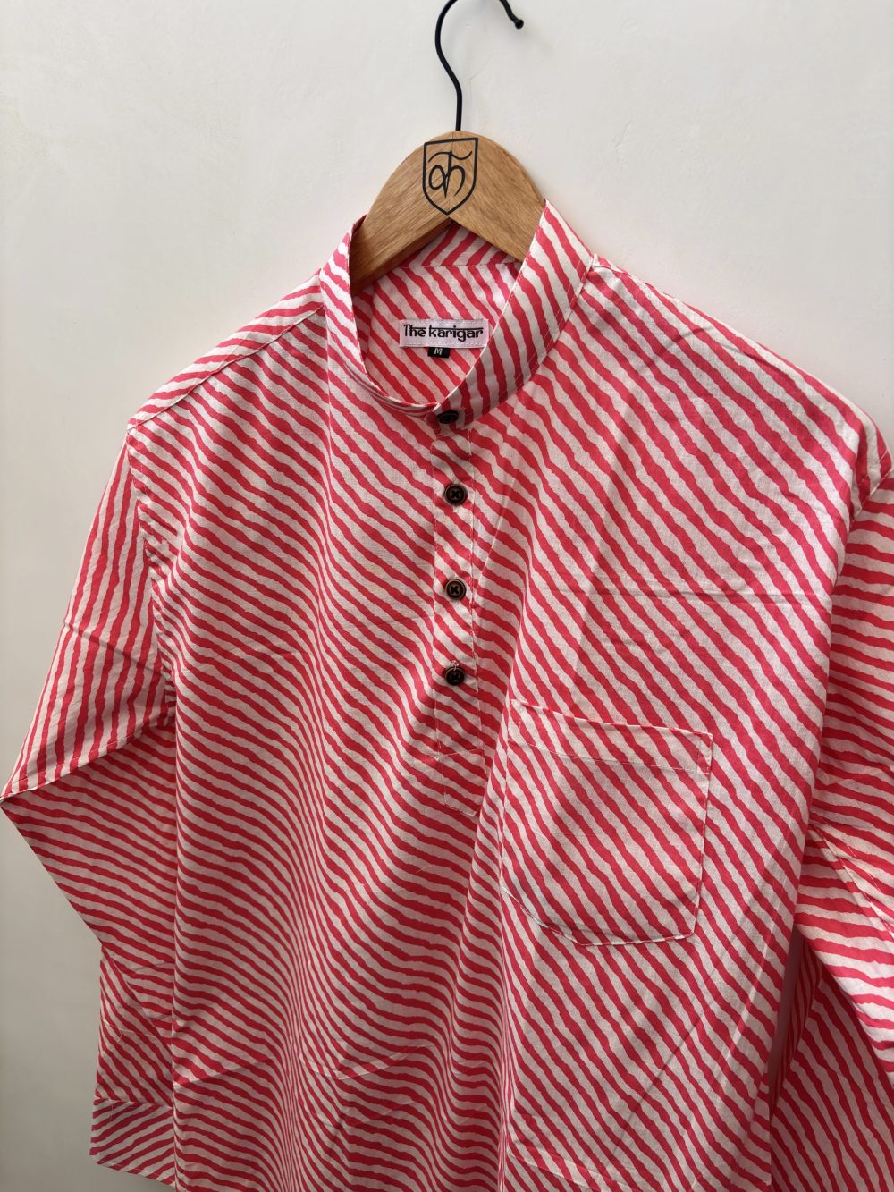 Cotton Lahariya Short Kurta – The Karigar