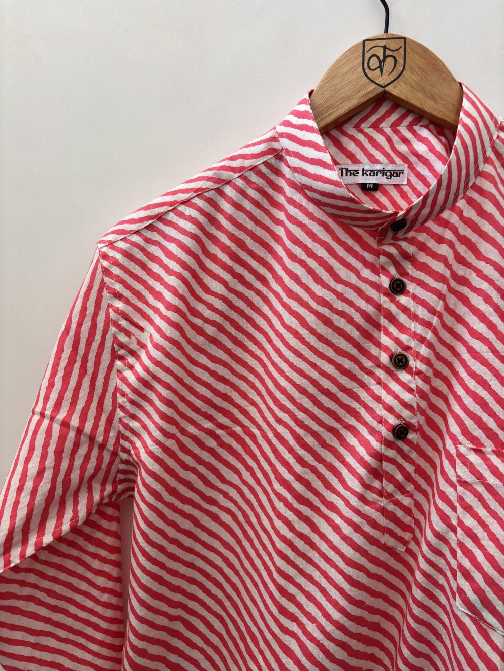 Cotton Lahariya Short Kurta – The Karigar