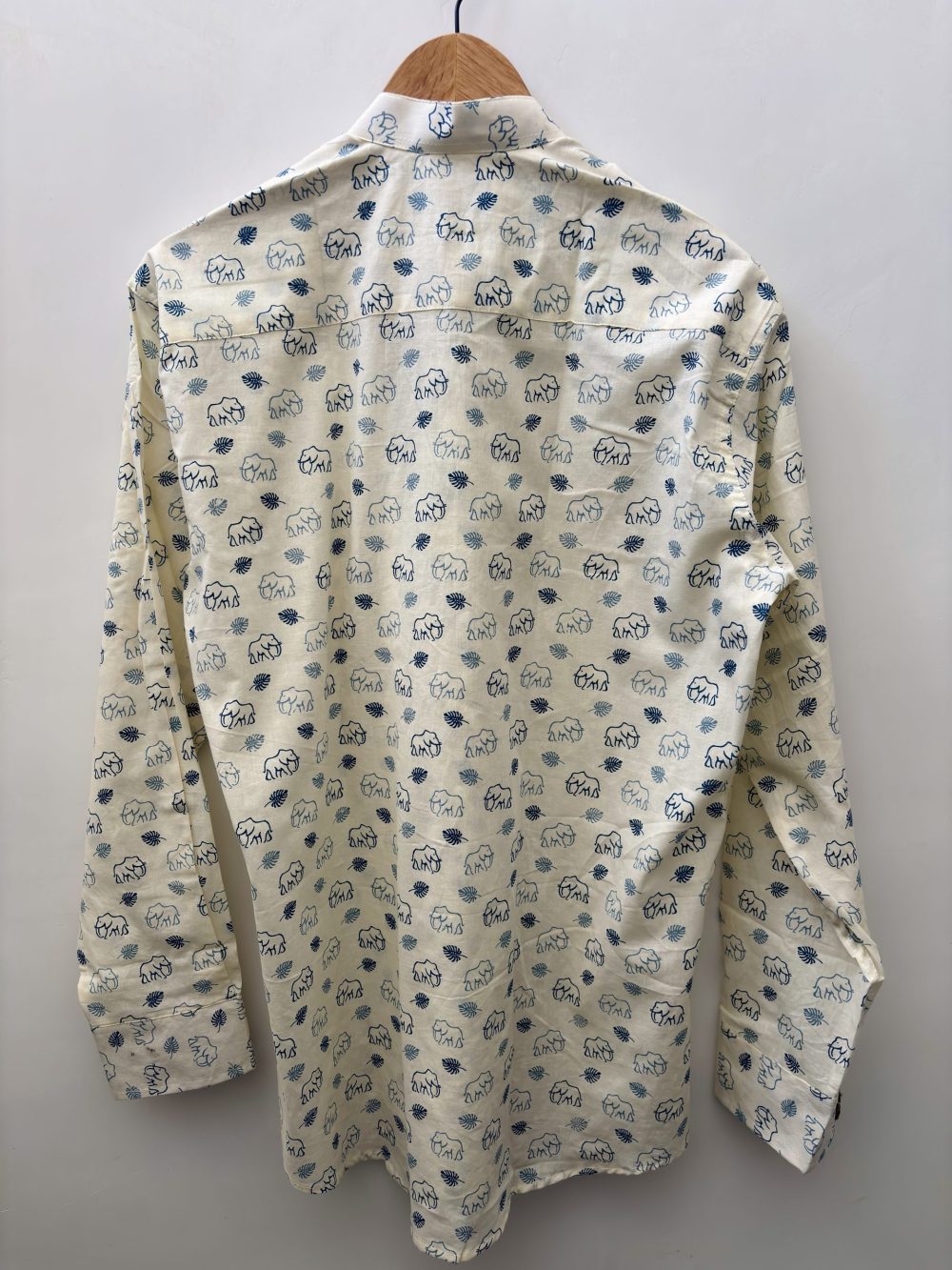 Elegant Elephant Print Cotton Short Kurta